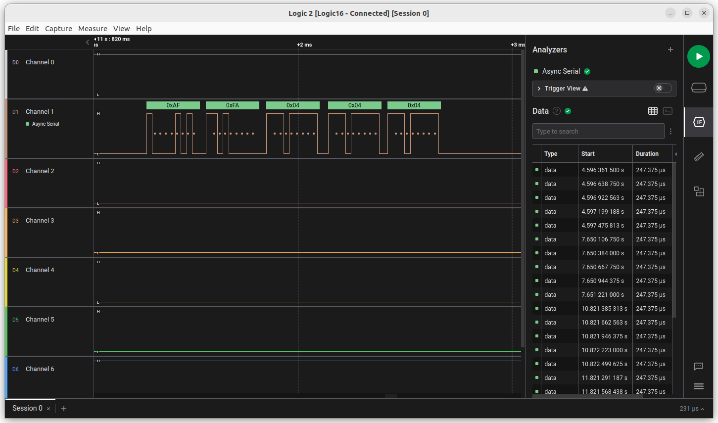 Badge logic analyzer